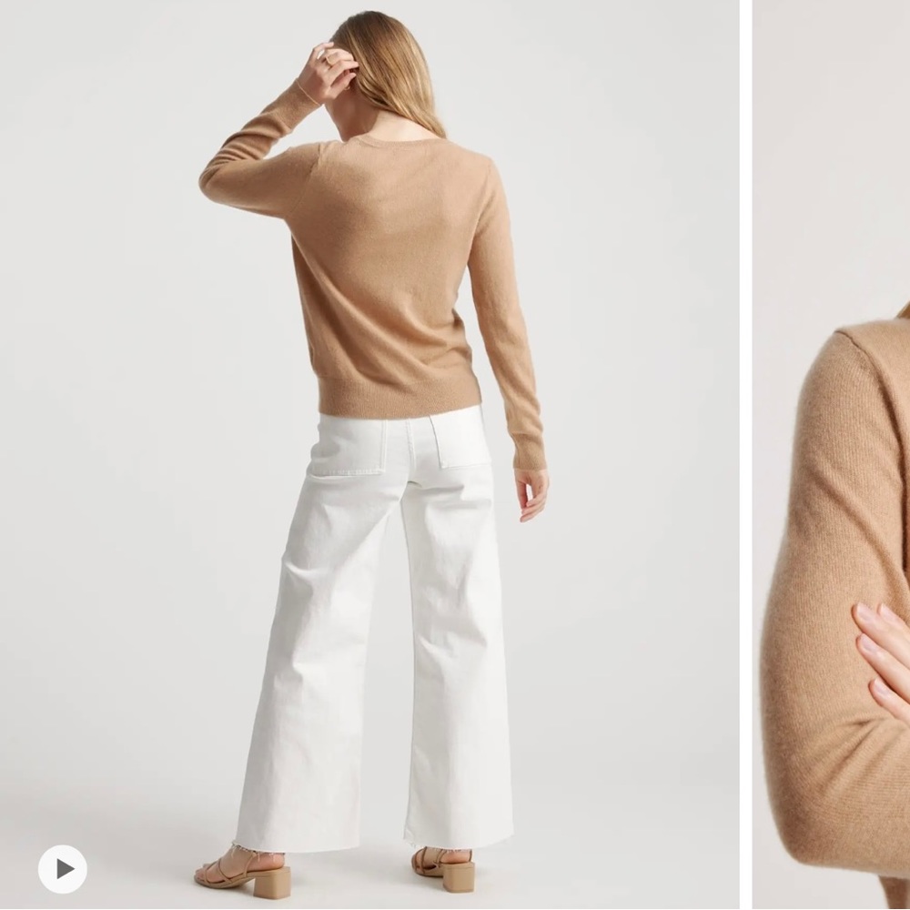 NWT Quince Mongolian Cashmere V-Neck Sweater